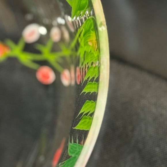 Petite Pedestal Cake Desert Stand with Handpainted Butterflies Flowers - Picture 9 of 12